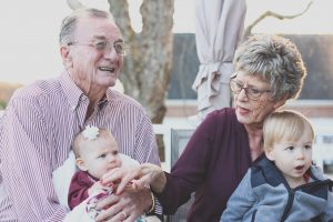 senior citizens with grandchildren