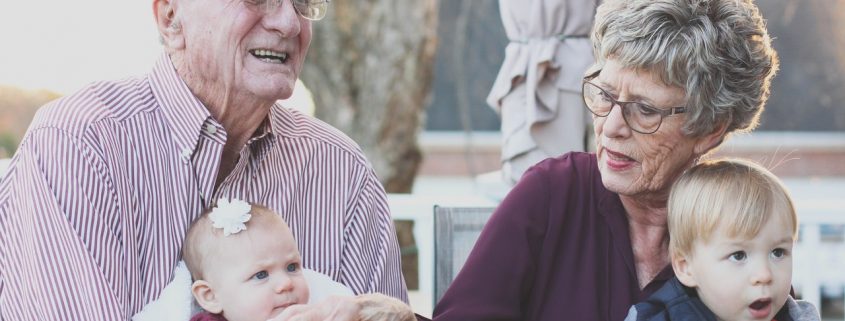 senior citizens with grandchildren