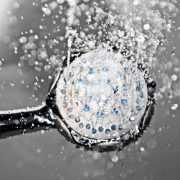 shower head spraying water