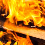 logs on fire