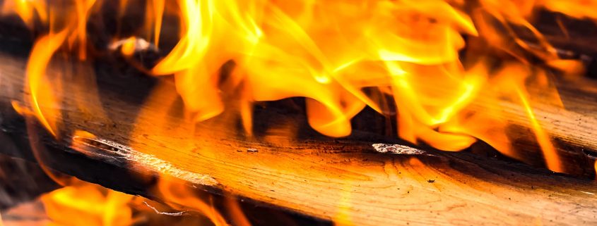 logs on fire