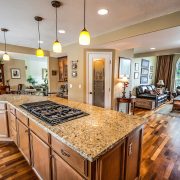 open kitchen and living room space