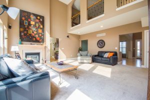 open living room in big house