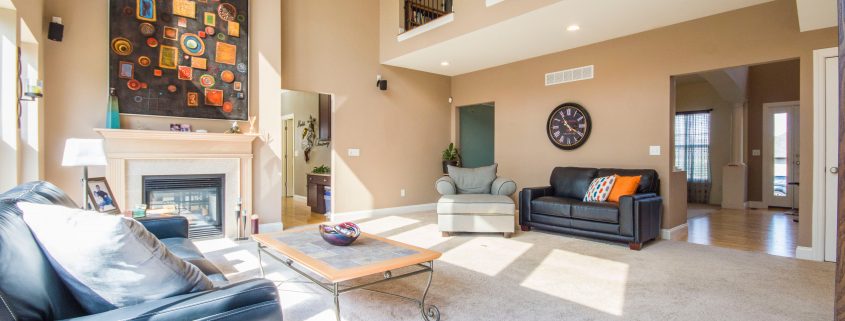 open living room in big house