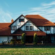 house with red roof
