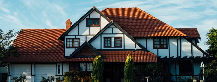 house with red roof